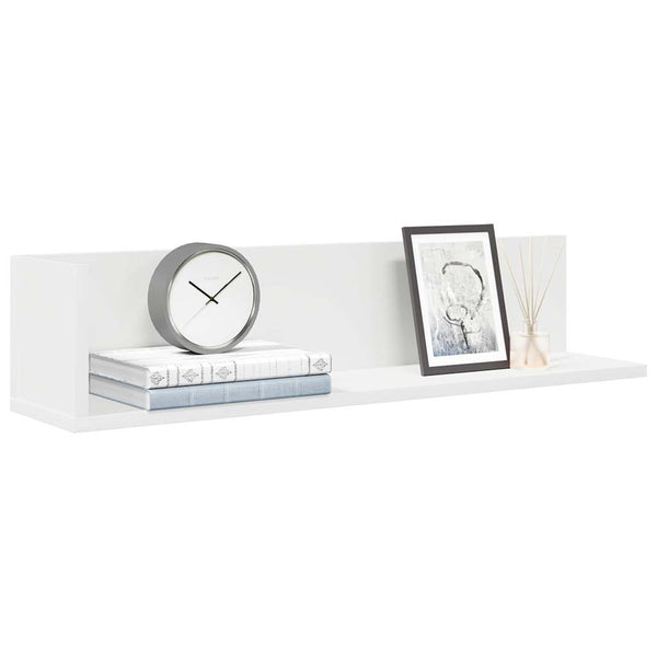 Wandschappen 2 St 75X16,5X16,5 Cm Bewerkt Hout Wit