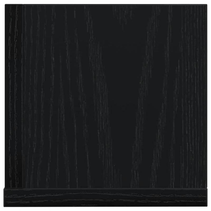 Wandschappen 2 St 75X16,5X16,5 Cm Bewerkt Hout Zwart