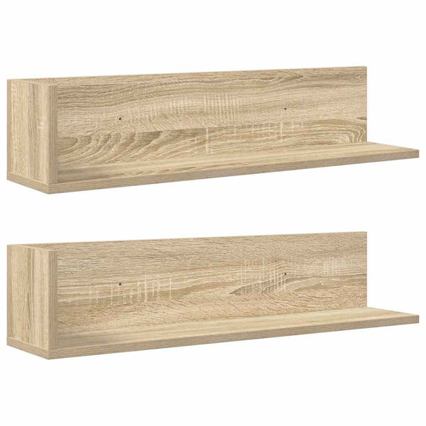 Wandschappen 2 St 75X16,5X16,5Cm Bewerkt Hout Kleur Sonoma Eiken