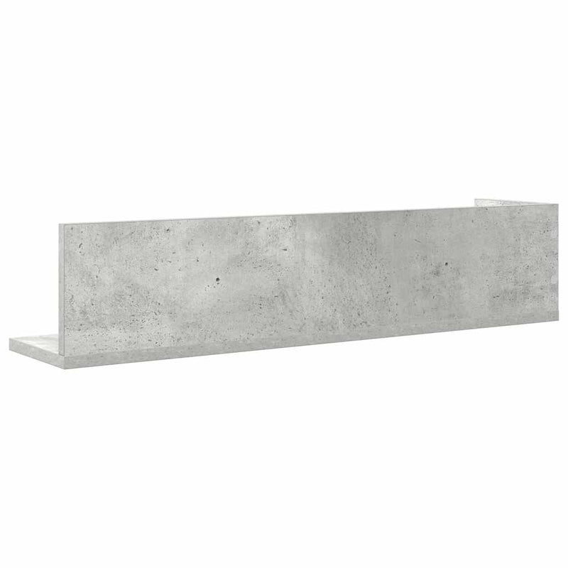Wandschappen 2 St 75X16,5X16,5 Cm Bewerkt Hout Betongrijs