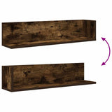 Wandschappen 2 St 75X16,5X16,5 Cm Bewerkt Hout Gerookt Eiken