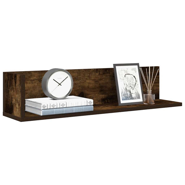 Wandschappen 2 St 75X16,5X16,5 Cm Bewerkt Hout Gerookt Eiken