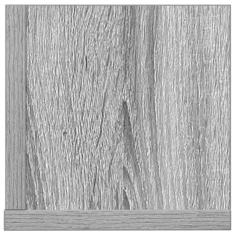 Wandschappen 2 St 75X16,5X16,5 Cm Bewerkt Hout Grijs Sonoma