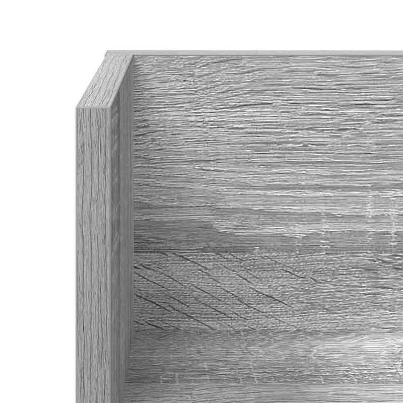 Wandschappen 2 St 75X16,5X16,5 Cm Bewerkt Hout Grijs Sonoma