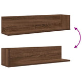Wandschappen 2 St 75X16,5X16,5 Cm Bewerkt Hout Bruin Eikenkleur