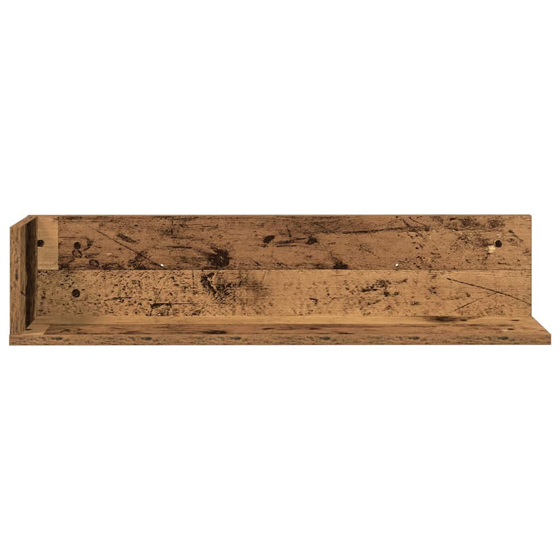 Wandschappen 2 St 75X16,5X16,5 Cm Bewerkt Hout Kleurig Oud Hout