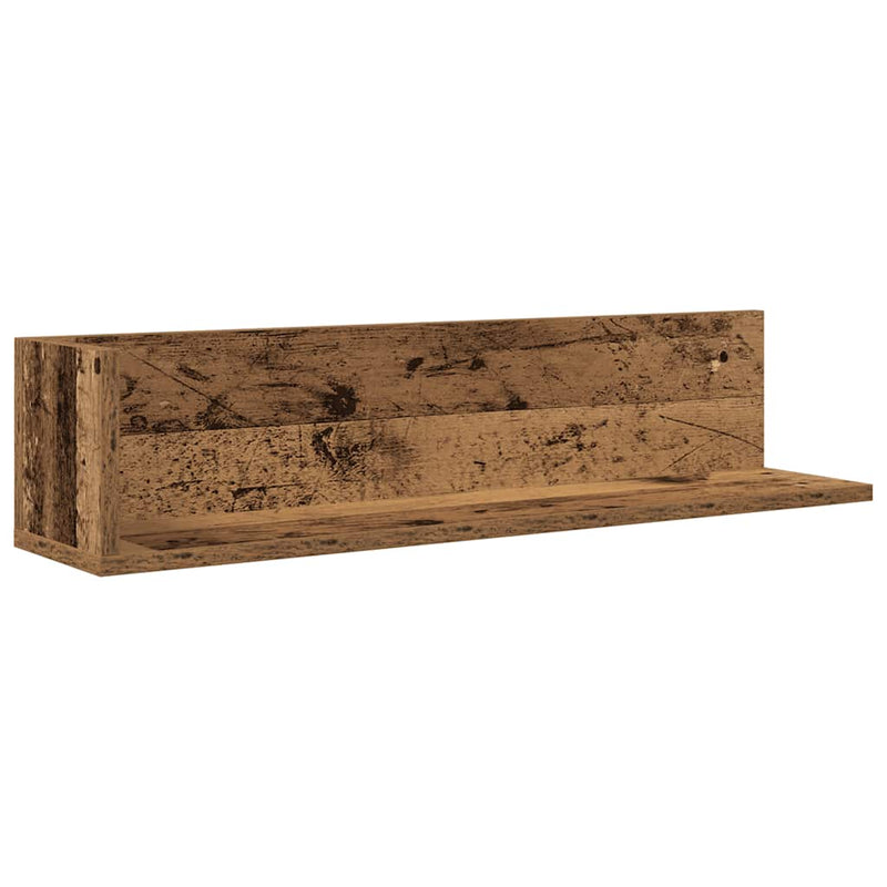 Wandschappen 2 St 75X16,5X16,5 Cm Bewerkt Hout Kleurig Oud Hout