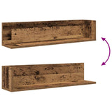Wandschappen 2 St 75X16,5X16,5 Cm Bewerkt Hout Kleurig Oud Hout