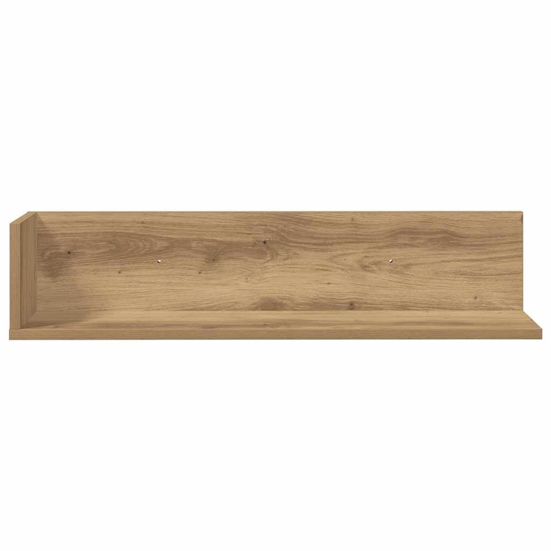 Wandschappen 2 St 75X16,5X16,5 Bewerkt Hout Artisanaal Eiken Artisanaal Eikenkleurig