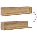 Wandschappen 2 St 75X16,5X16,5 Bewerkt Hout Artisanaal Eiken Artisanaal Eikenkleurig