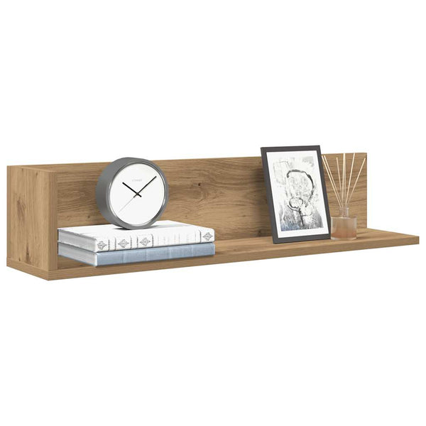 Wandschappen 2 St 75X16,5X16,5 Bewerkt Hout Artisanaal Eiken Artisanaal Eikenkleurig