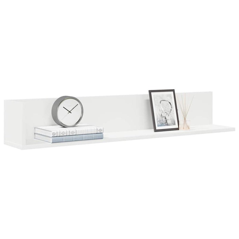 Wandschappen 2 St 75X16,5X16,5 Cm Bewerkt Hout Wit