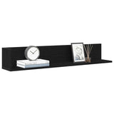 Wandschappen 2 St 75X16,5X16,5 Cm Bewerkt Hout Zwart