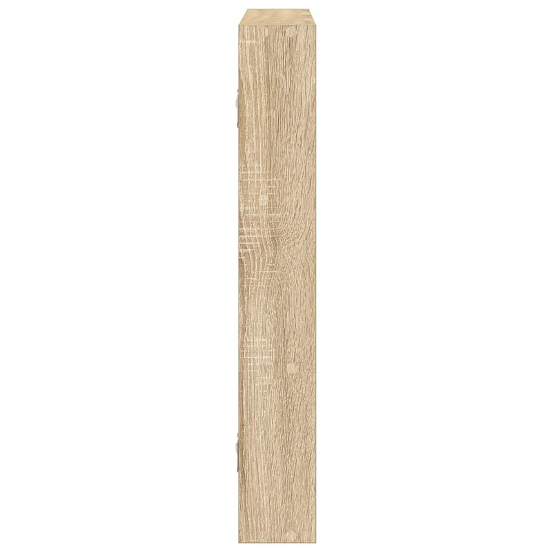 Wandschap 43X9X60 Cm Bewerkt Hout Kleurig