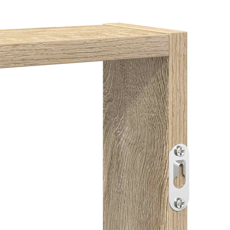 Wandschap 43X9X60 Cm Bewerkt Hout Kleurig