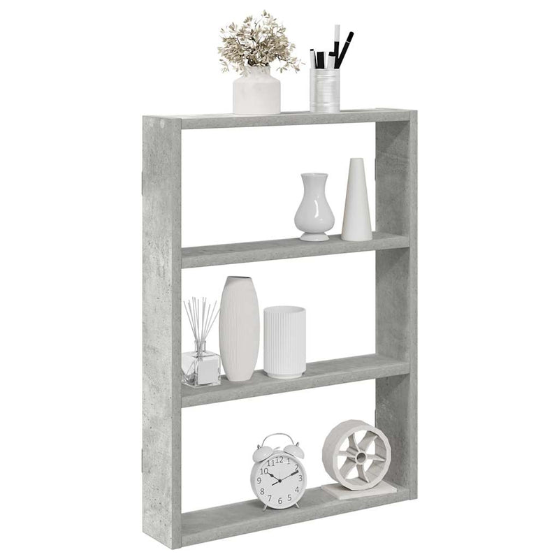 Wandschap 43X9X60 Cm Bewerkt Hout Kleurig