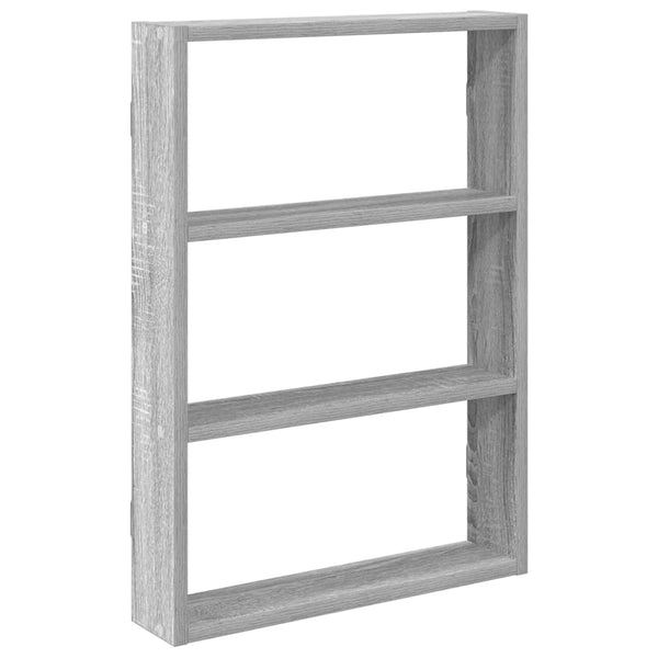 Wandschap 43X9X60 Cm Bewerkt Hout Eikenkleurig