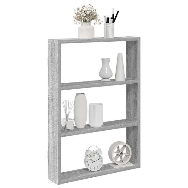 Wandschap 43X9X60 Cm Bewerkt Hout Eikenkleurig
