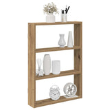 Wandschap 43X9X60 Cm Bewerkt Hout Kleurig