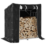 Haardhoutrek Met Regenhoes 200,5X41X110,5 Cm Staal