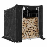 Haardhoutrek Met Regenhoes 200,5X41X110,5 Cm Staal