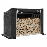 Haardhoutrek Met Regenhoes 200,5X41X110,5 Cm Staal