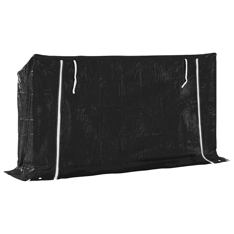 Haardhoutrek Met Regenhoes 200,5X41X110,5 Cm Staal