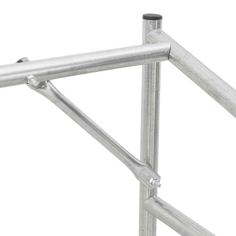 Haardhoutrek Met Regenhoes 200,5X41X110,5 Cm Staal