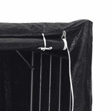 Haardhoutrek Met Regenhoes 200,5X41X110,5 Cm Staal