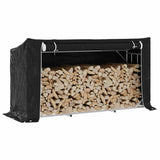 Haardhoutrek Met Regenhoes 200,5X41X110,5 Cm Staal
