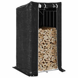 Haardhoutrek Met Regenhoes 200,5X41X110,5 Cm Staal