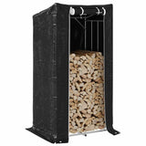 Haardhoutrek Met Regenhoes 200,5X41X110,5 Cm Staal