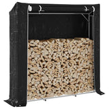 Haardhoutrek Met Regenhoes 200,5X41X110,5 Cm Staal