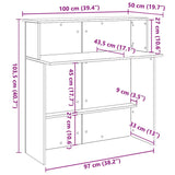 Receptiebalie 100X50X103,5 Cm Bewerkt Hout