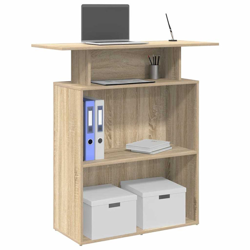 Receptiebalie 100X40X104 Cm Bewerkt Hout