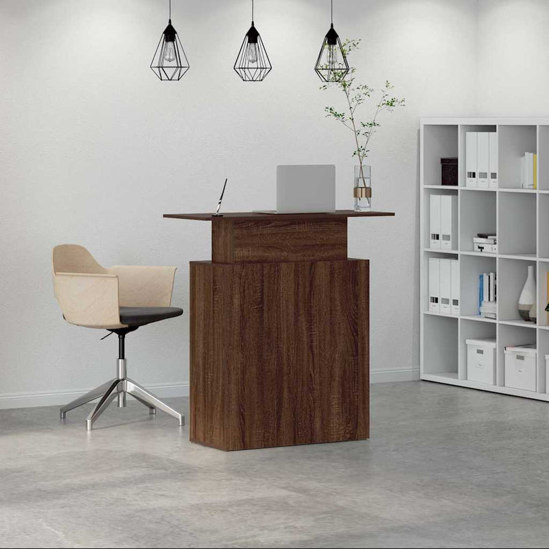 Receptiebalie 100X40X104 Cm Bewerkt Hout