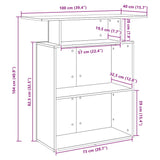 Receptiebalie 100X40X104 Cm Bewerkt Hout