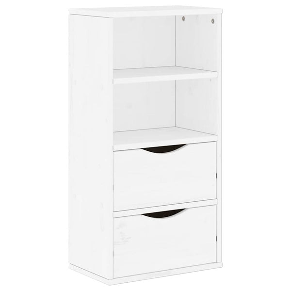 Bijzetkast Met Lades Odda 40X24X79 Cm Massief Grenenhout