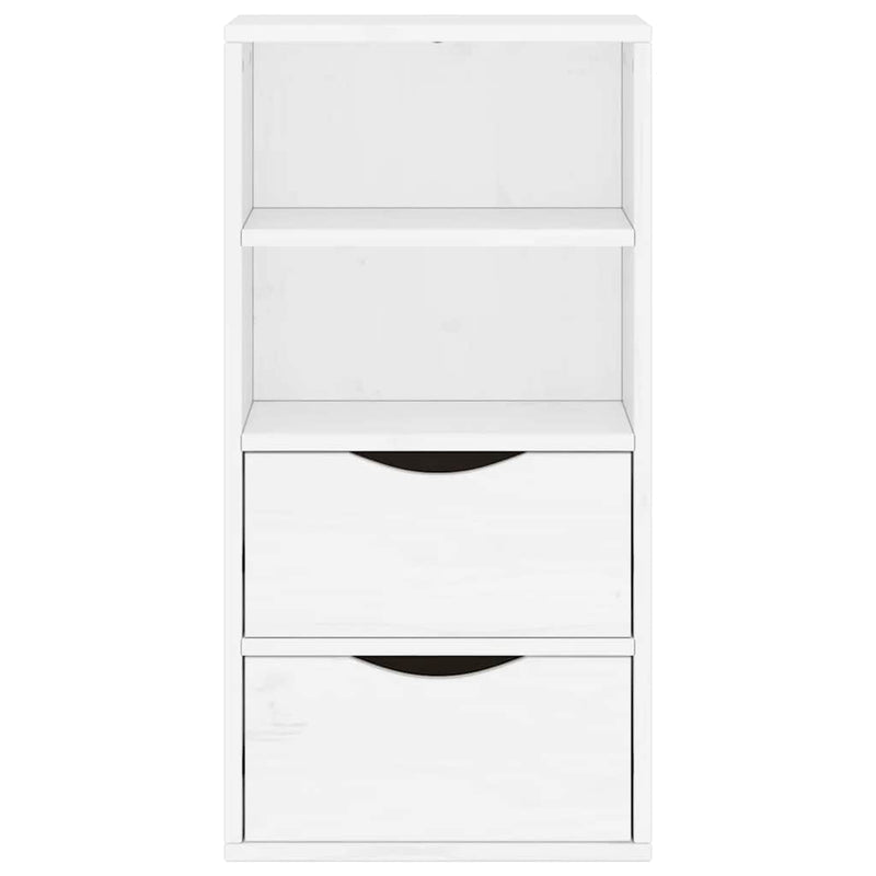 Bijzetkast Met Lades Odda 40X24X79 Cm Massief Grenenhout