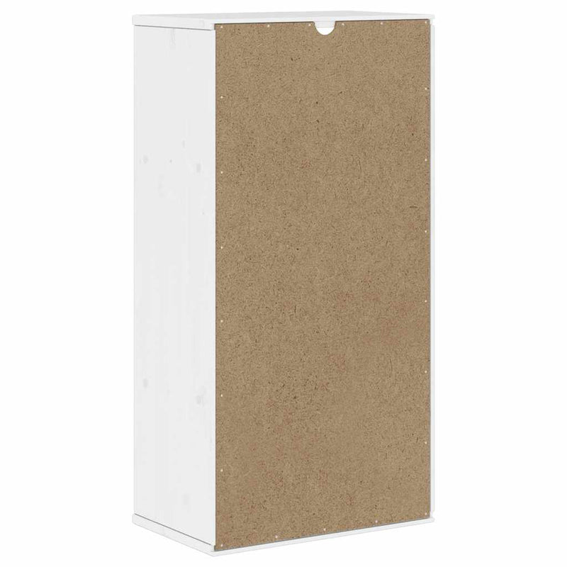 Bijzetkast Met Lades Odda 40X24X79 Cm Massief Grenenhout