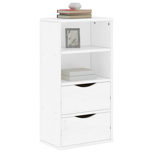 Bijzetkast Met Lades Odda 40X24X79 Cm Massief Grenenhout