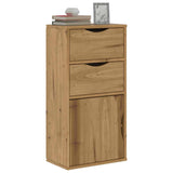 Bijzetkast Met Lades Odda 40X24X79 Cm Massief Grenenhout