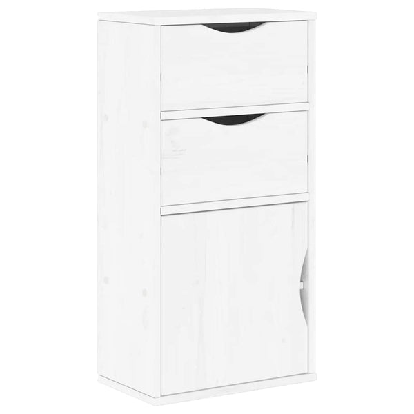 Bijzetkast Met Lades Odda 40X24X79 Cm Massief Grenenhout