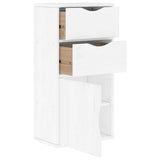 Bijzetkast Met Lades Odda 40X24X79 Cm Massief Grenenhout