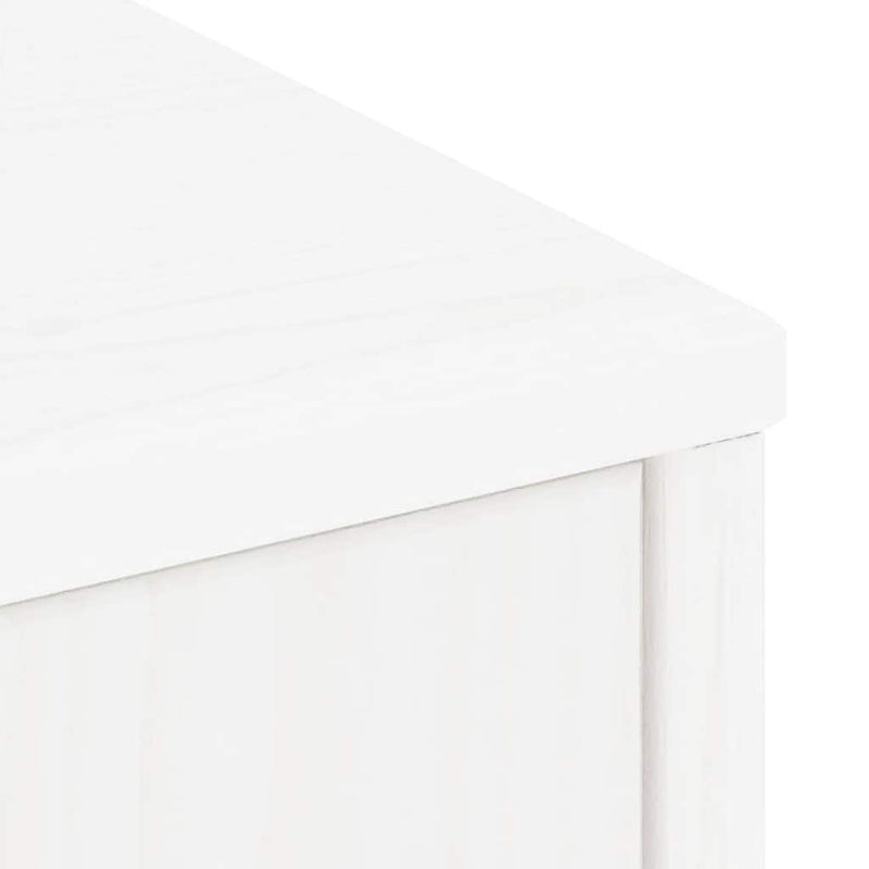 Bijzetkast Met Lades Odda 40X24X79 Cm Massief Grenenhout