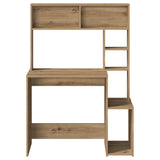 Bureau Met Schappen 100X45X140 Cm Bewerkt Hout Artisanaal Eiken