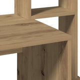 Bureau Met Schappen 100X45X140 Cm Bewerkt Hout Artisanaal Eiken