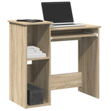 Bureau Met Schappen 84X40X78 Cm Bewerkt Hout Bruineikenkleur