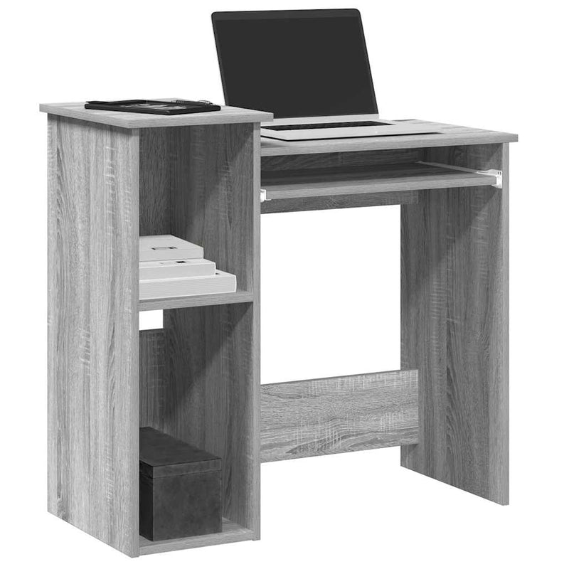 Bureau Met Schappen 84X40X78 Cm Bewerkt Hout Bruineikenkleur