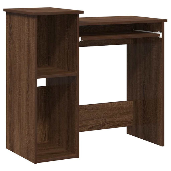 Bureau Met Schappen 84X40X78 Cm Bewerkt Hout Bruineikenkleur